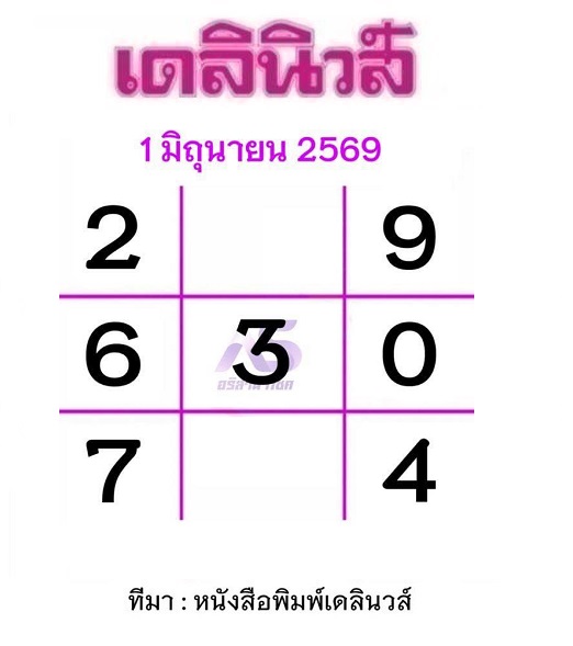 หวยเดลินิวส์ 1-6-69
