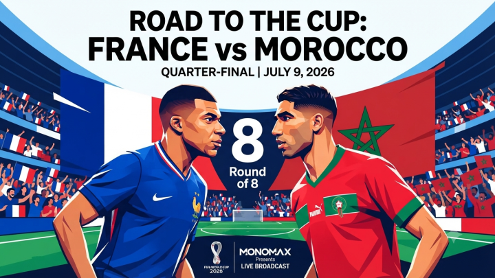 LIVE​ ดูบอลสด​ ฝรั่งเศส vs โมร็อกโก / วิเคราะห์เจาะลึก: ศึกแห่งศักดิ์ศรี ฝรั่งเศส ปะทะ โมร็อกโก รอบ 8 ทีมสุดท้าย ฟุตบอลโลก 2026