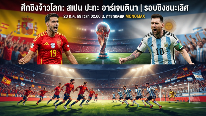 LIVE​ ดูบอลสด​ สเปน vs อาร์เจนตินา / วิเคราะห์เจาะลึก: ศึกชิงเจ้าโลก รอบชิงชนะเลิศ ฟุตบอลโลก 2026 #อาร์เจนตินา #สเปน