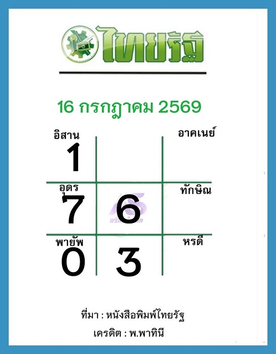 หวยไทยรัฐ-16-7-69